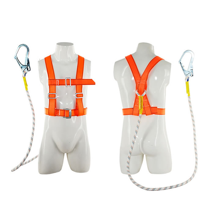 Heavy Rope Grab Fall Arrester Adjustable Full Body Safety Harness