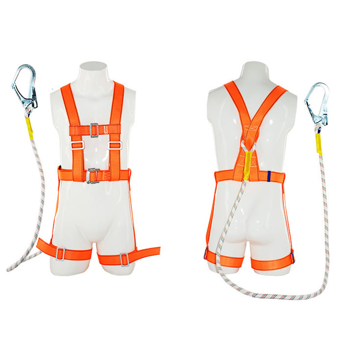 Single hook construction safety belt for wall construction