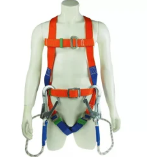 Quick Connect Double Lanyard Lineman Work Safety Belt Harness Full Body