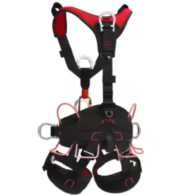 Safety D Ring Fall Protection Full Body Harness with Double Lanyard