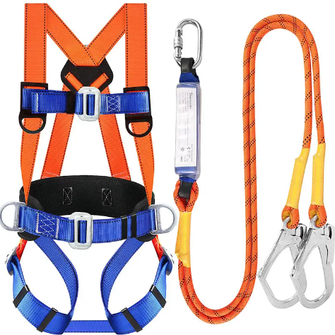 Hunting Fall Restraint Lanyard Roof Safety Harness with Tool Bags