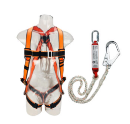 Fall Protection Full Body Safety Harness with Lanyard