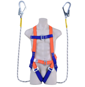 China Construct Adjustable Fall Protection Lanyard Kit Full Body Safety Harness Belt